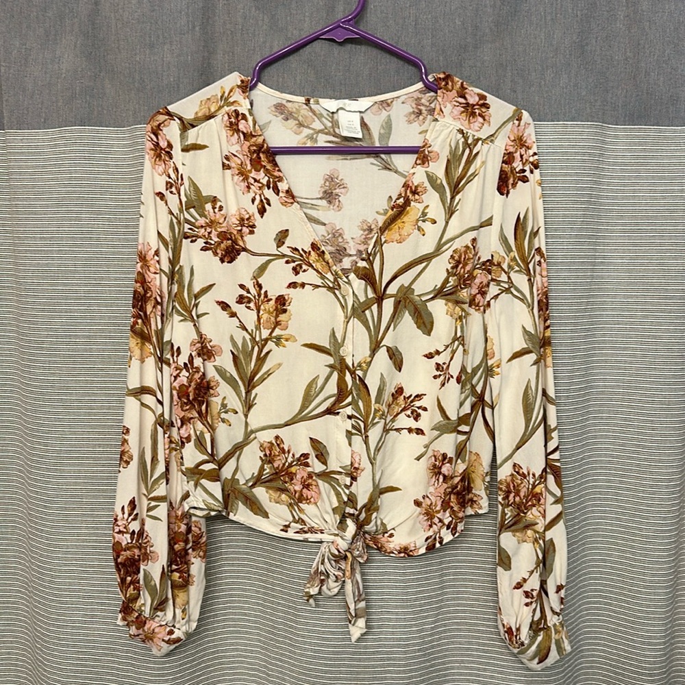 H&M Fall Floral Blouse Size 4